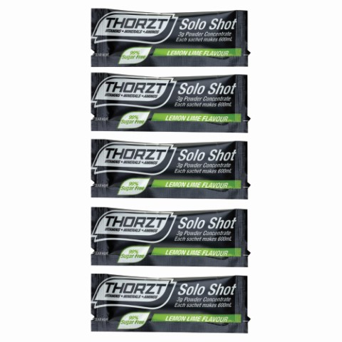 THORTZ SOLO SHOT SACHET 3G SOLO SHOTS PACK X 50PK LEMON LIME